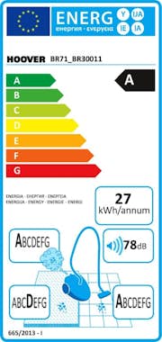 Hoover Hoover BR71 BR30 Aspiradora de tambor 2L 700W A Ne Hoover Hoover BR71 BR30 Aspiradora de tambor 2L 700W A Ne