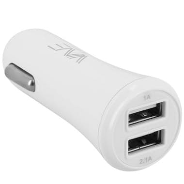 Wave concept Cargador para coche 2 puertos USB 3,1A Blanco - Wa Wave concept Cargador para coche 2 puertos USB 3,1A Blanco - Wa