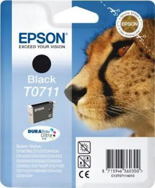 Epson Epson T0711 black ink cartridge Negro cartucho de Epson Epson T0711 black ink cartridge Negro cartucho de