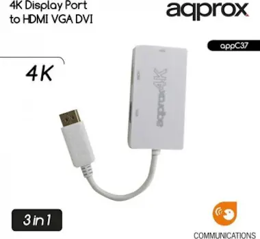 Approx Approx appC37 Display Port HDMI, DVI, VGA Blanco a Approx Approx appC37 Display Port HDMI, DVI, VGA Blanco a