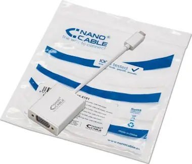 Nanocable Nanocable Conversor USB-C a VGA. USB-C/M-VGA/H, Al Nanocable Nanocable Conversor USB-C a VGA. USB-C/M-VGA/H, Al
