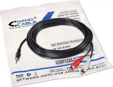 Nanocable Nanocable 10.24.0305 cable de audio 5 m 3.5mm 2 x Nanocable Nanocable 10.24.0305 cable de audio 5 m 3.5mm 2 x