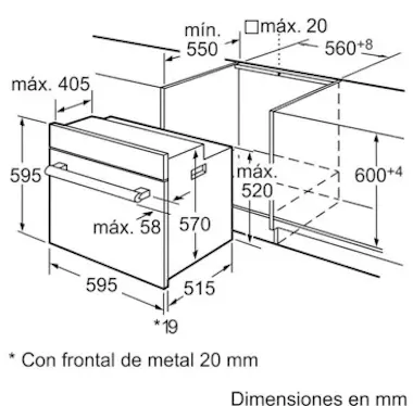 Bosch Bosch HBA43S320E Horno eléctrico 61L A Blanco horn Bosch Bosch HBA43S320E Horno eléctrico 61L A Blanco horn