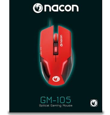 NACON NACON GM-105 USB Óptico 2400DPI mano derecha Negro NACON NACON GM-105 USB Óptico 2400DPI mano derecha Negro