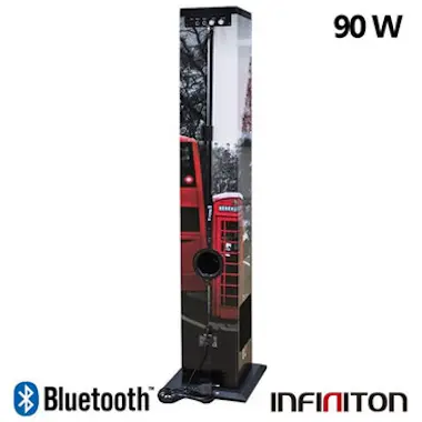 Infiniton Altavoz Torre Musica Bluetooth (90W) + Karaoke ST9 Infiniton Altavoz Torre Musica Bluetooth (90W) + Karaoke ST9