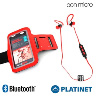 Platinet Funda Neopreno Running + Auriculares Universal Blu Platinet Funda Neopreno Running + Auriculares Universal Blu