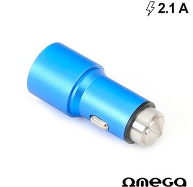 Omega Cargador Coche Universal Doble Entrada Usb Metalic Omega Cargador Coche Universal Doble Entrada Usb Metalic