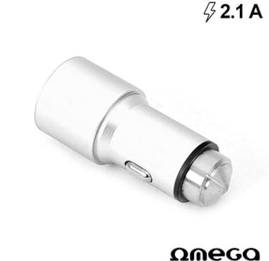 Omega Cargador Coche Universal Doble Entrada Usb Metalic Omega Cargador Coche Universal Doble Entrada Usb Metalic