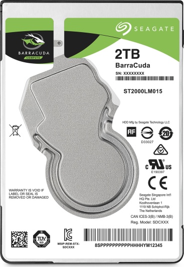 Seagate Barracuda 2.5"" Unidad de disco duro 2000G