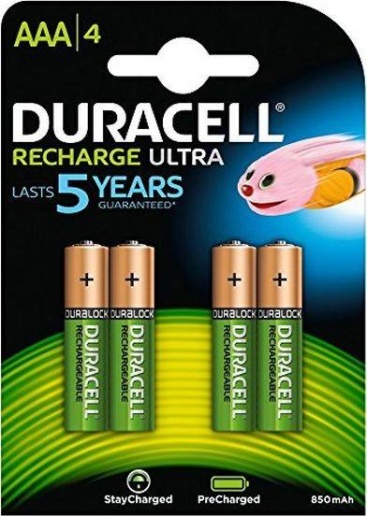 Duracell Pilas Recargables Durdllr03p4b Hr03 Aaa 800 Mah (4 Pcs)