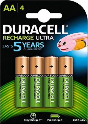 Duracell Pilas Recargables Durdllr6p4b Hr6 Aa Nimh 2400 Mah|(4 Pcs)