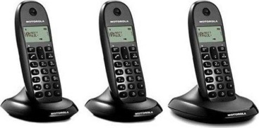 Motorola Teléfono Inalámbrico Motorola C1003 (3 Pcs) Negro