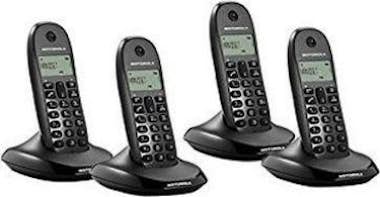 Motorola Teléfono Inalámbrico Motorola C1004 (4 Pcs) Negro