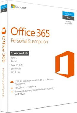 Microsoft Microsoft Office 365 Personal 1usuario(s) 1año(s)