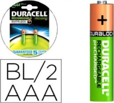 Duracell Pila Recargable Staycharged Aaa 800 Mah Blister De 2 Unidades