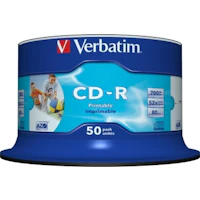 Verbatim Verbatim CD-R AZO Wide Inkjet Printable no ID CD-R