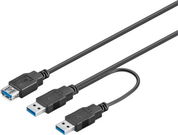 GooBay Goobay USB 3.0, 0.3 m cable USB 0,3 m USB A 2 x US