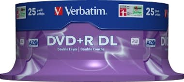 Verbatim Verbatim DVD+R Double Layer 8x Matt Silver 25pk Sp