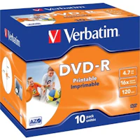 Verbatim DVD-R Wide Inkjet Printable ID Brand 4,7