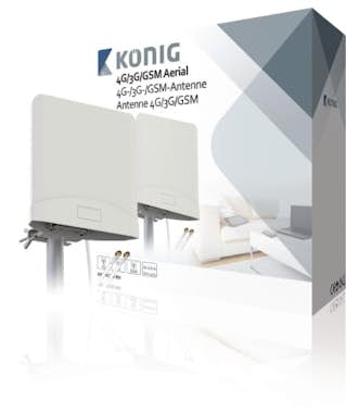 König Antena 4G/3G/GSM con 2 cables de 2,5 m