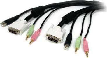 StarTech.com StarTech.com Cable KVM 4 en 1 de 1,8m con DVI USB