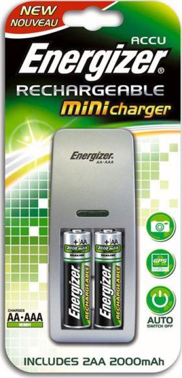 Energizer Mini Plata Cargador de baterías para interior