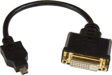 StarTech.com Adaptador Cable Conversor de 20cm Micro HDMI a DVI-D