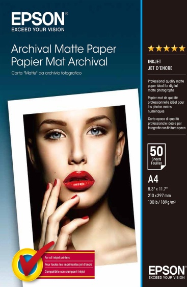 Epson Epson Archival Matte Paper - A4 - 50 hojas papel f