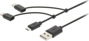 Valueline Cable 3-en-1 de Sincronización y Carga USB A Macho