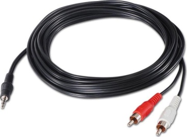 Nanocable 10.24.0305 cable de audio 5 m 3,5mm 2 x RCA Negro