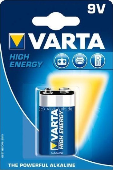 Varta HIGH ENERGY 9V batería no-recargable Alcalin