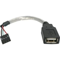 StarTech.com Cable de 15cm Adaptador Extensor USB 2.0 a IDC 4 pines - Conector a Placa