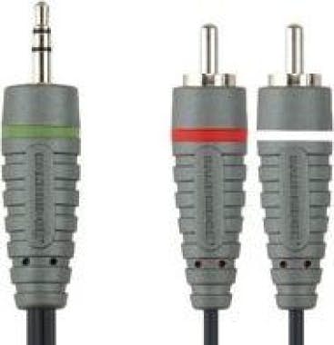 Bandridge Bandridge BAL3401 cable de audio 1 m 3.5mm RCA Neg