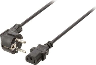 Valueline Schuko Power Cable Angled Schuko Male - IEC-320-C1