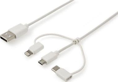 Valueline Cable 3-en-1 de Sincronización y Carga USB A Macho