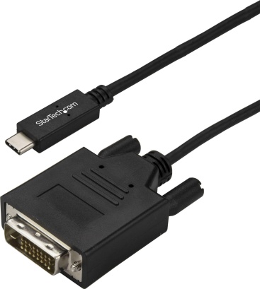 StarTech.com Cable Adaptador de 3m USB-C a DVI 1920 x 1200 - Negro - Cable USB Tipo C a DVI - Cable Conversor de Vídeo USBC