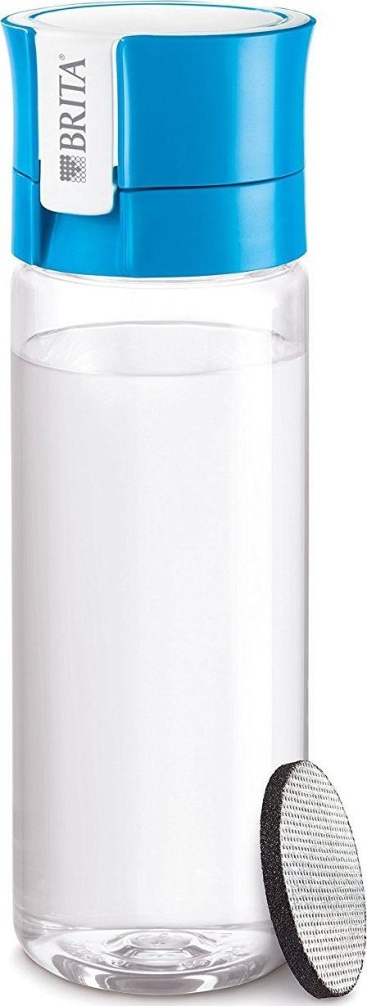 Brita Fill&Go Botella con filtro de agua Azul, Transparente 0,6 L