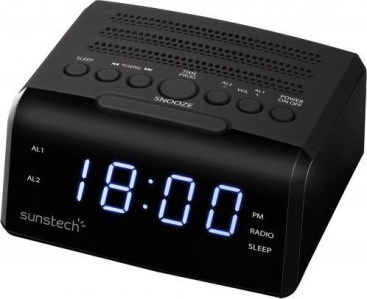 Sunstech FRD35U radio Reloj Digital Negro