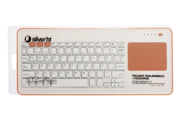 Silver HT SilverHT Touchpad Wireless KB White + Peach Blueto