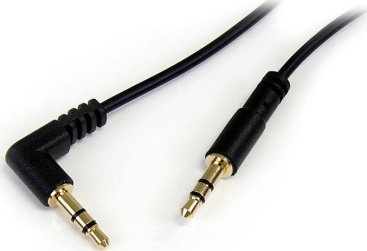 Startech Cable Audio 35mm con recto machomacho 30cm startech.com jack estereo 3.5mm 0.3mts acodadorecto negro 30