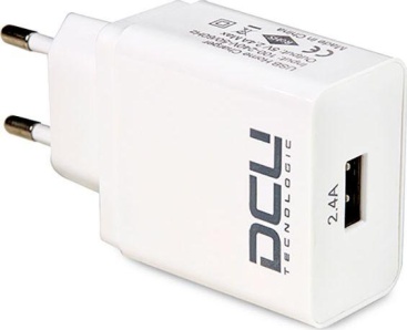 Dcu DCU CARGADOR DE PARED BLANCO ENTRADA DE PUERTO USB 5V 2.4A