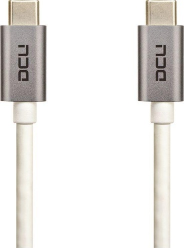 Dcu DCU CABLE PLATA BLANCO CONEXI?N USB TIPO C 3.1 A TIPO C 3.1 CARGA Y TRANSFERENCIA R?PIDA 1.2M