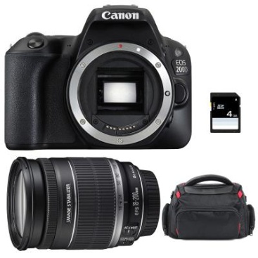 Canon EOS 200D + EF-S 18-200 mm f/3,5-5,6 IS + Bolsa + S