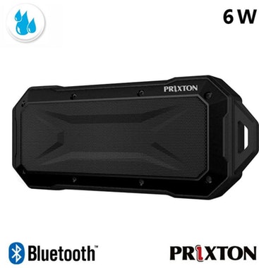 Prixton Altavoz Sumergible con bluetooth ranura usb y manos libres color negro ip67 antigolpes musica universal marca waterproof 6w w100n