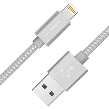 Akashi Akashi cable Lightning a USB Apple Nailon Blanco