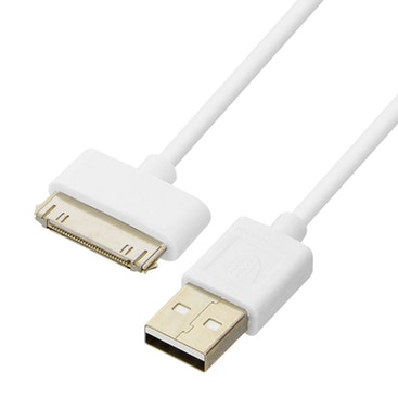 Inkax Cable USB a conector Apple 30 pin 2.1A 1 metro Blanco