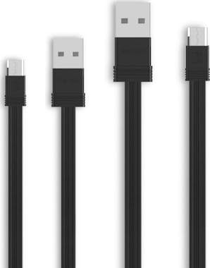Remax Pack de dos cables USB a Micro-USB 16cm + 1m Remax