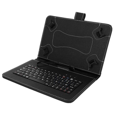 Avizar Funda libro con teclado AZERTY Tablet 10'' - Negra - Funcióon soporte