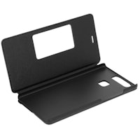 Funda Libro Huawei P9 Con Ventana Carcasa Rigida - Negra
