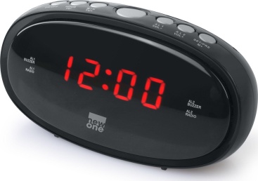 Newone Cr100 Reloj negro radio fmpll exploración almacenamiento led 152 cm 0.6 muse one 100